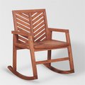 Walker Edison Furniture Outdoor Chevron Rocking Chair; Brown - 35 x 31 x 24 in. OWVINRCBR